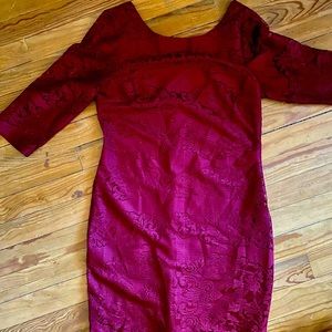 Burgundy dress